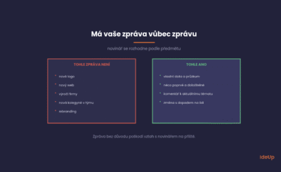 Tisková zpráva, kterou novinář nesmaže podle předmětu